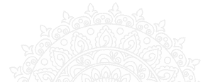 Ornate white mandala design element.